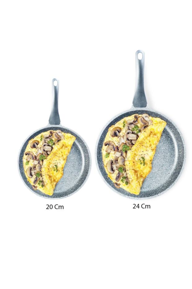 Granit Tava 20-24 Cm Açık Gri - 1