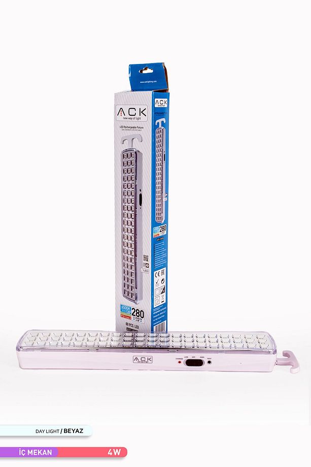 60 Led'li Şarj Edilebilir Işıldak Acil Durum Aydınlatması, Kamp Lambası 4w - 2