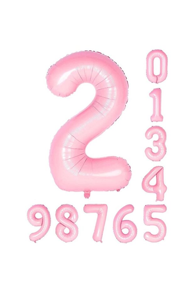 2 Number Two Pink Foil Balloons 34" Inc 76 Cm