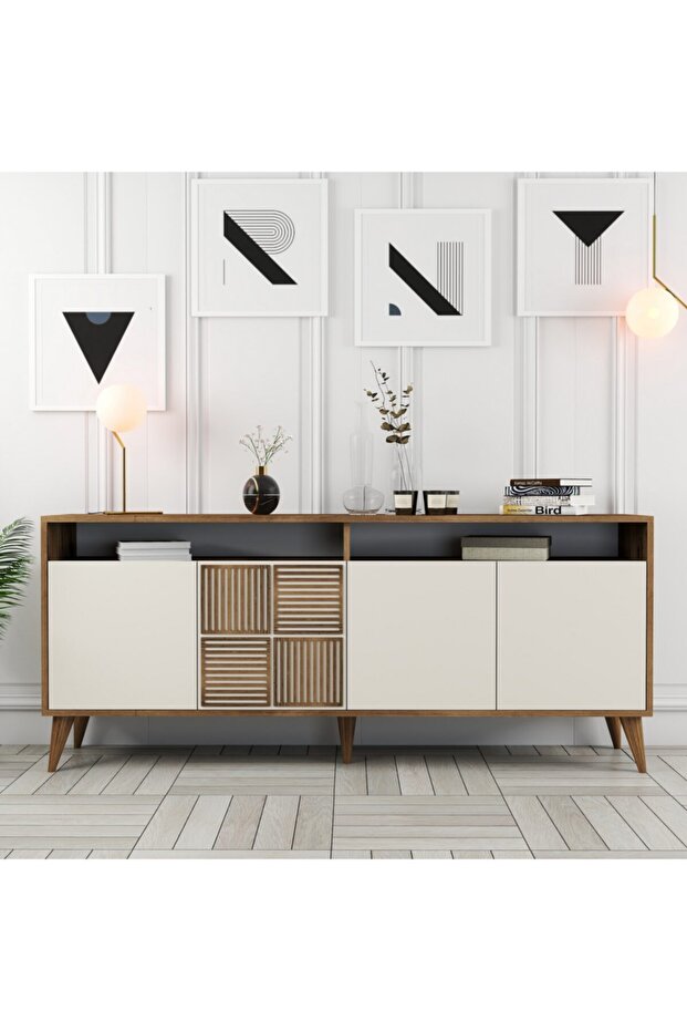 Milan Konsol  Ceviz / Krem - 1