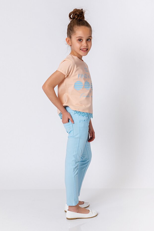 Devojčice, plave bebi pantalone - 2