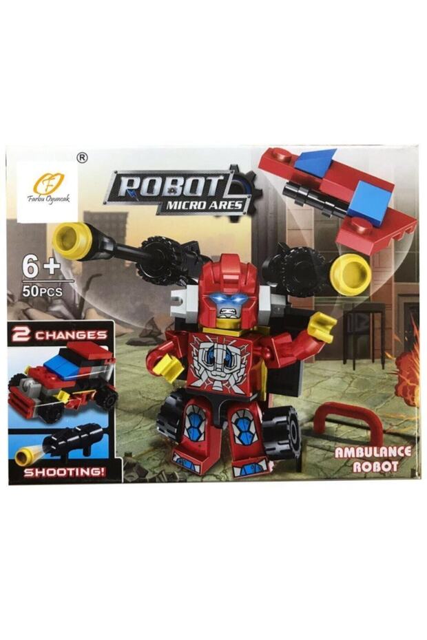 Farbu Lego Araç Serisi 2 In 1 Robot Micro Ares Ambulance Robot Sp4650 123-103 - 1