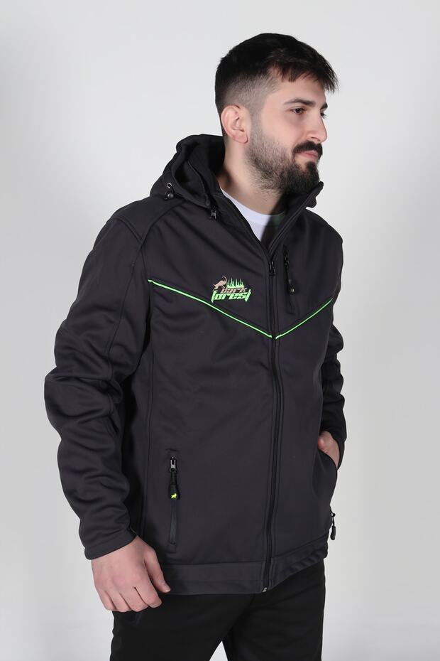 Erkek Gri 2001 Model Softshell Ceket - 3