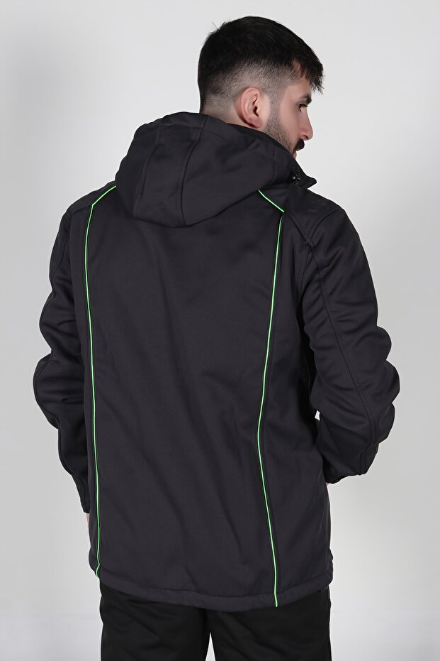 Erkek Gri 2001 Model Softshell Ceket - 6
