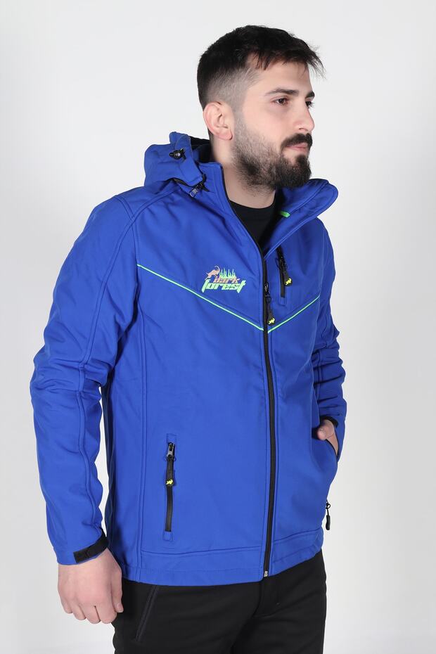 Erkek Mavi 2001 Model Softshell Ceket - 3