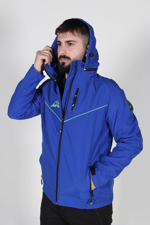 Erkek Mavi 2001 Model Softshell Ceket - 5