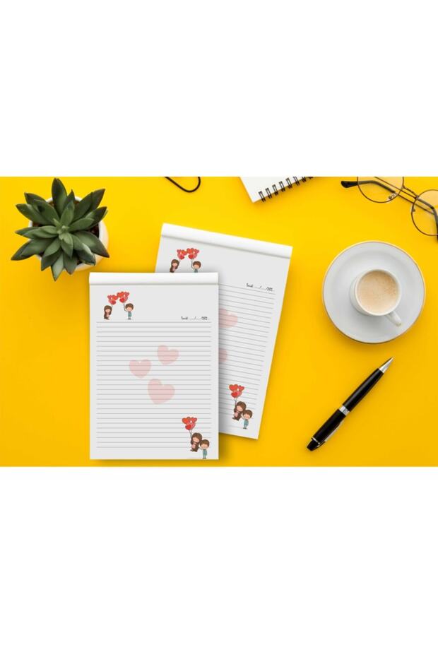 Couple Love A4 50 Pages 2 Pieces Memo Pad Valentine's Day Special