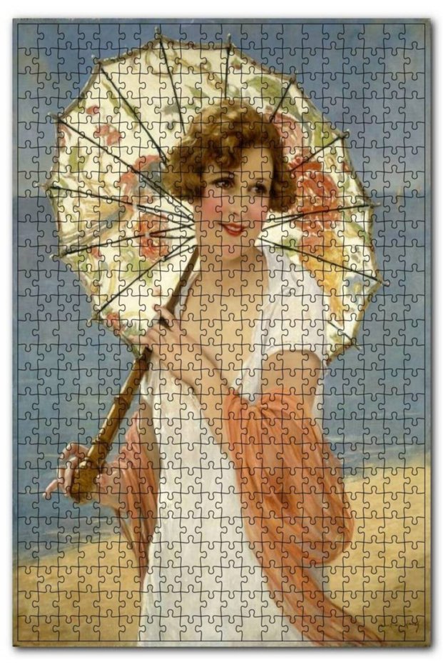 Francois Martin Kavel Catherine La Rose Summer Umbrella 120 Piece Puzzle Jigsaw Puzzle Mdf (wood)