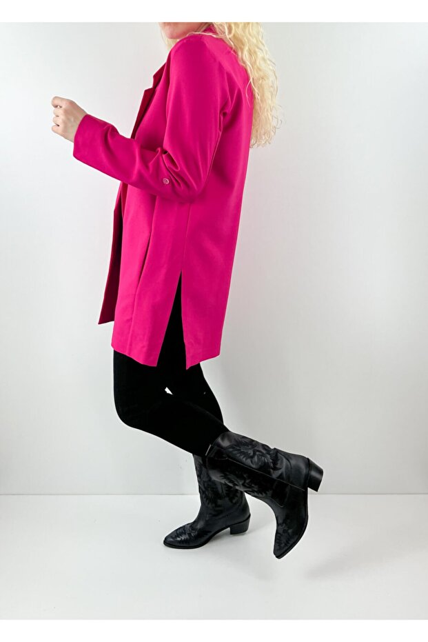 Fuşya Blazer Ceket - 2