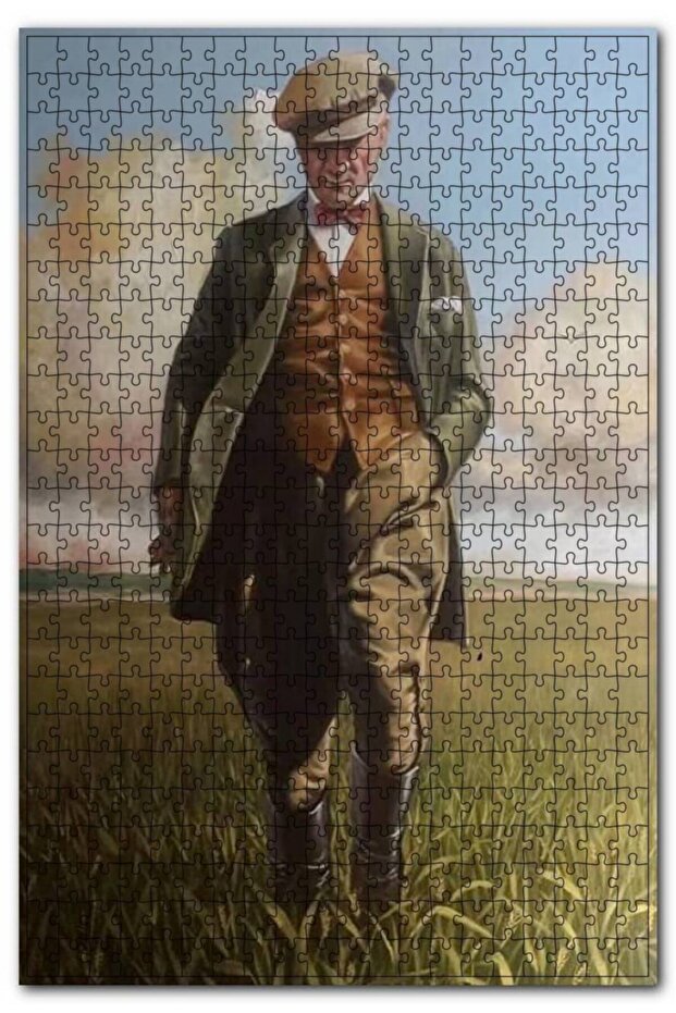 Mustafa Kemal Atatürk Visual 1000 Piece Puzzle in Wheat Field Puzzle Mdf (wood)
