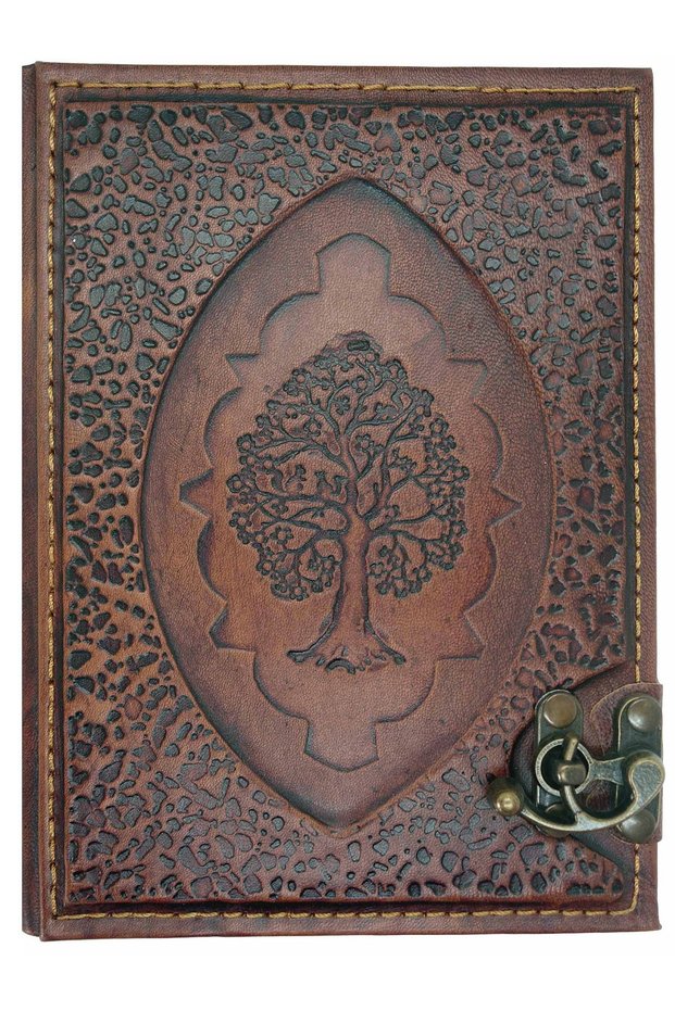 Antique Bound Leather Notebook Tree of Life