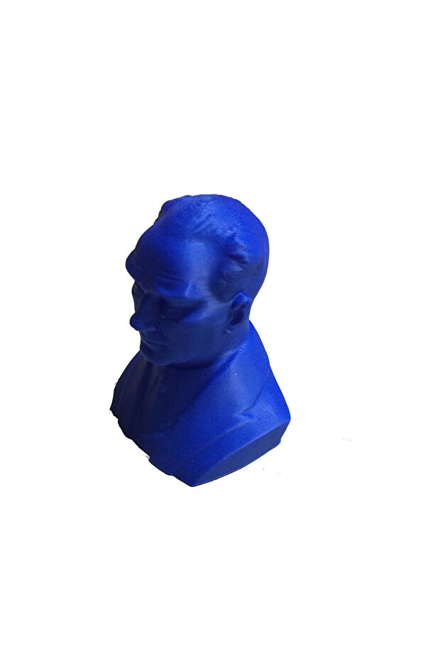 3d Printer Baskı Atatürk Büstü Mavi