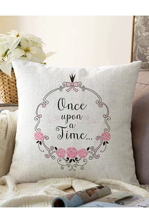 غطاء وسادة منسوج من One Upon A Time مطبوع رقميًا على الوجهين من Raschel