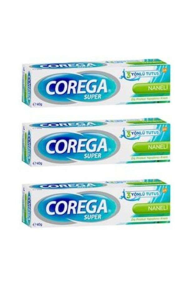 Süper Protez Yapıştırıcı Krem Naneli 40 gr X 3 Adet Set - 2