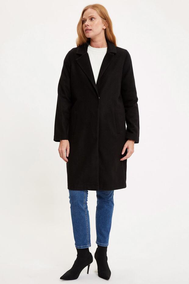 Düğmeli Kaşe Kaban - 2