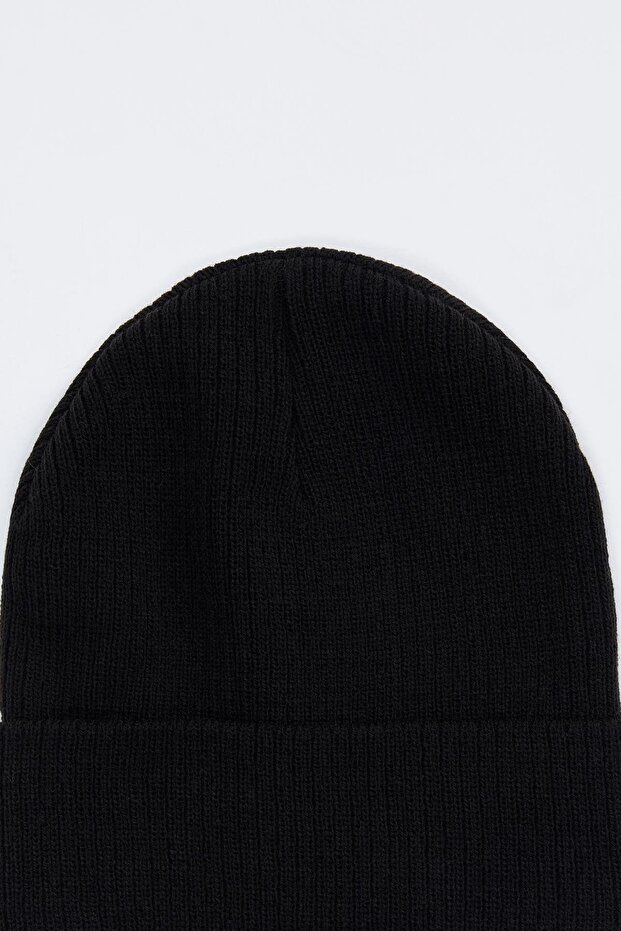 Kadın Black Red Basic Triko Bere R7545AZ20WN - 3