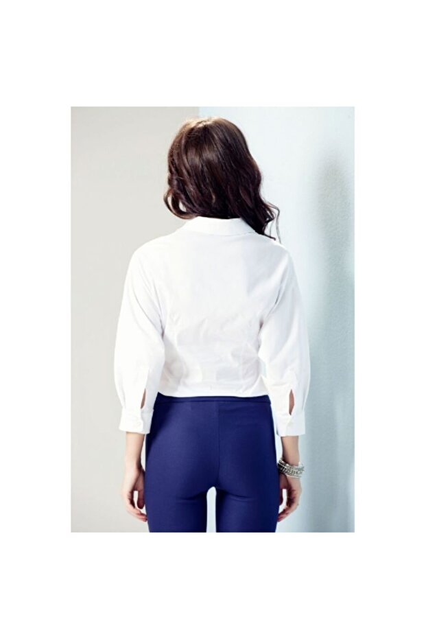 Kadın Beyaz Gömlek - 2