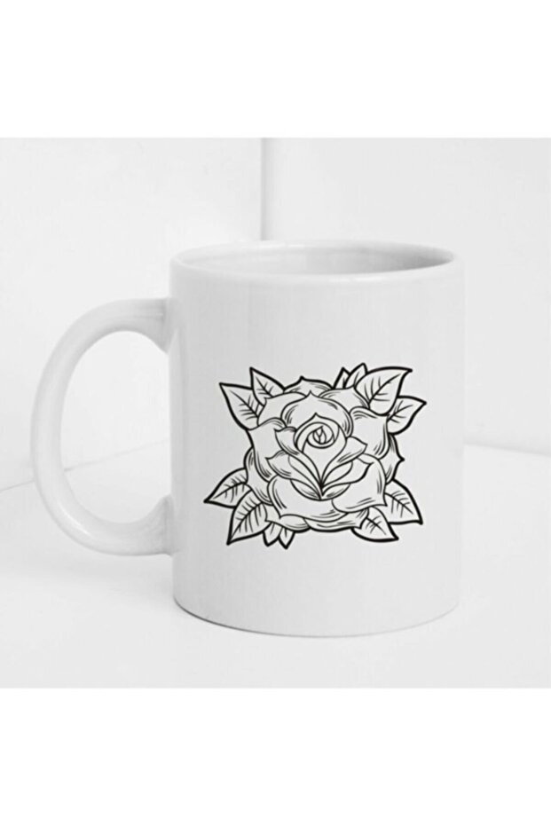 Rose Patterned Mug - 1