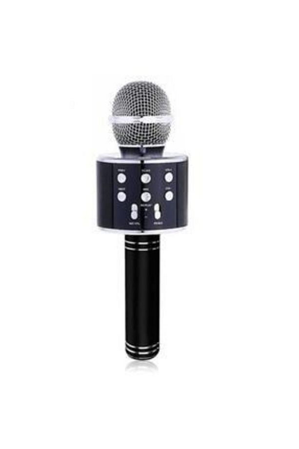 Dahili Hoparlörlü Usb Flash Destekli Siyah Karaoke Mikrofon Ws-858 - 1