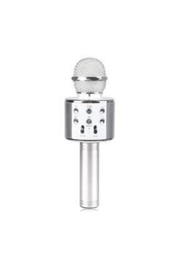 Bluetooth Hoparlör Aux Usb Mikro Sd Kart Girişli Rose Gold  Karaoke Mikrofon Ws-858 - 2