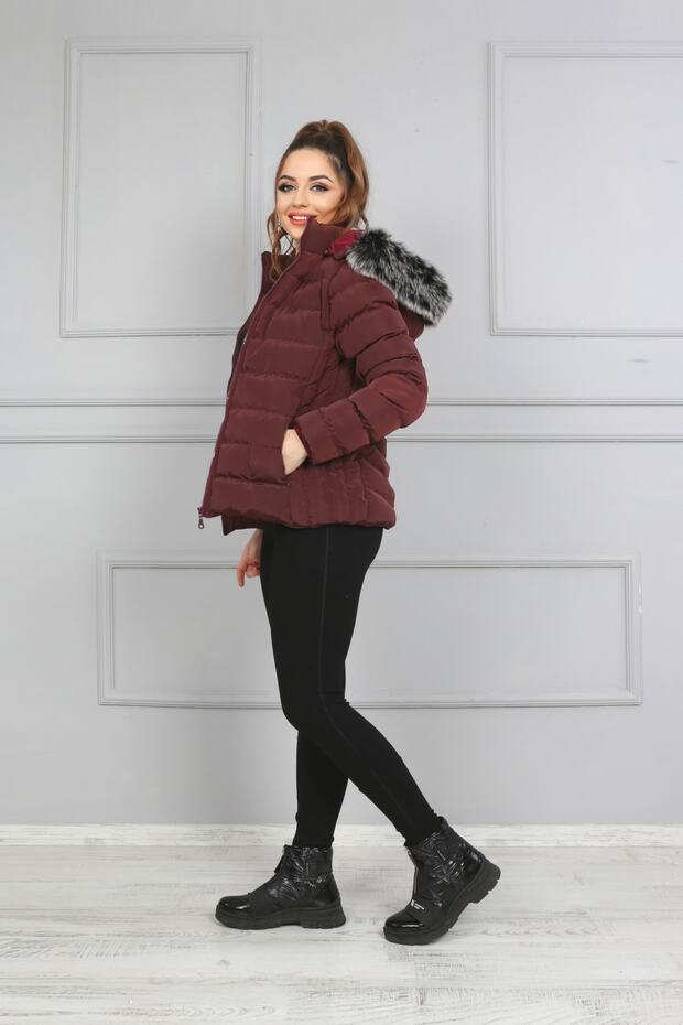 Kadın Bordo Mont - 3