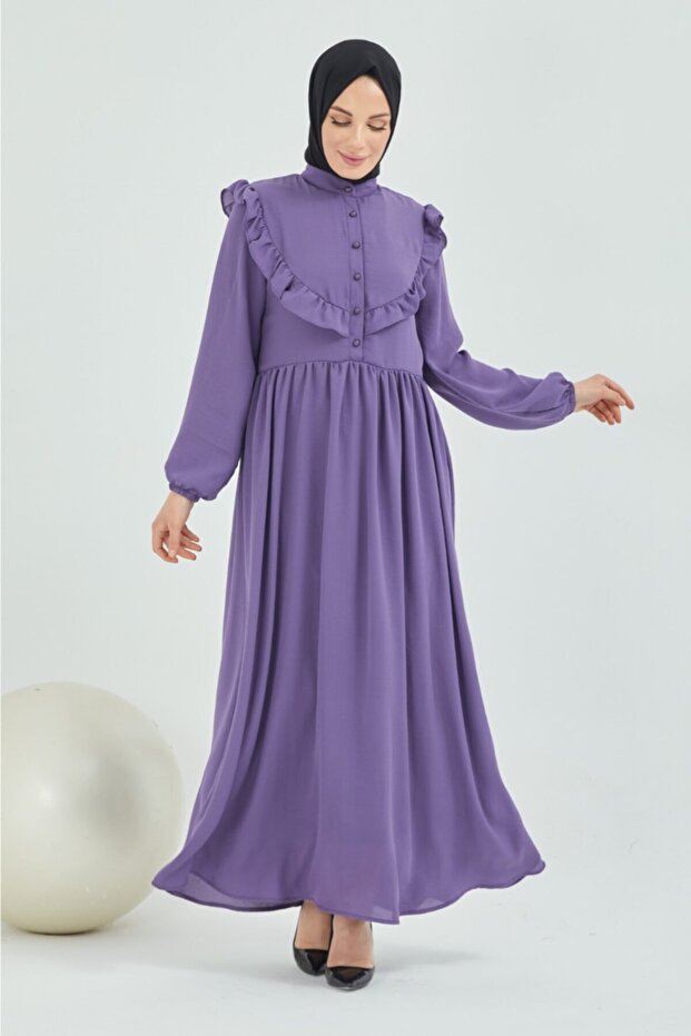 Krep Astarlı Elbise - 7