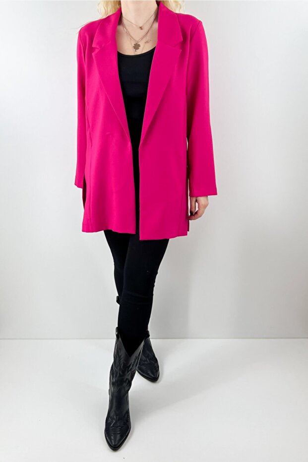 Fuşya Blazer Ceket - 4