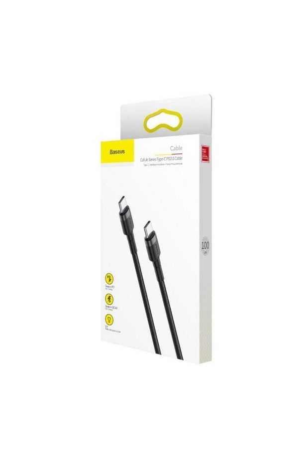 Cafule Hızlı Şarj Kablosu Type-c To Type-c 3a 1 Metre Siyah Gri 60w Hızlı Şarj - 2