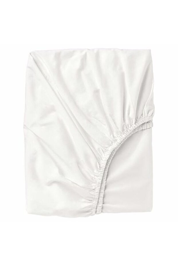 ملاءة سرير مطاطية فردية من Ullvide، باللون الأبيض - 2