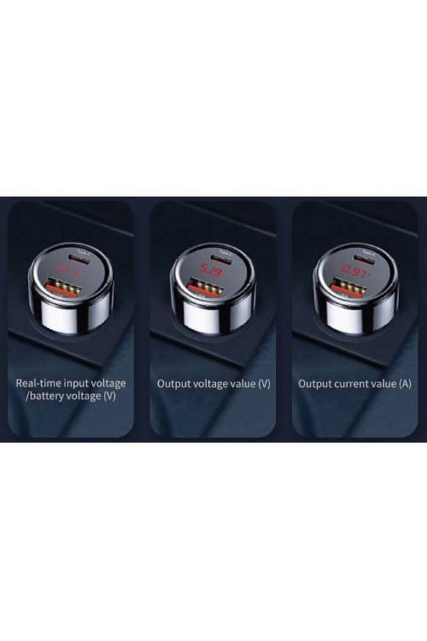 Araç Şarj Başlık 45w Hızlı Şarj 4.0,3.0 1 Type C Usb Pps Araç Şarj Başlık Ultra Hızlı - 3