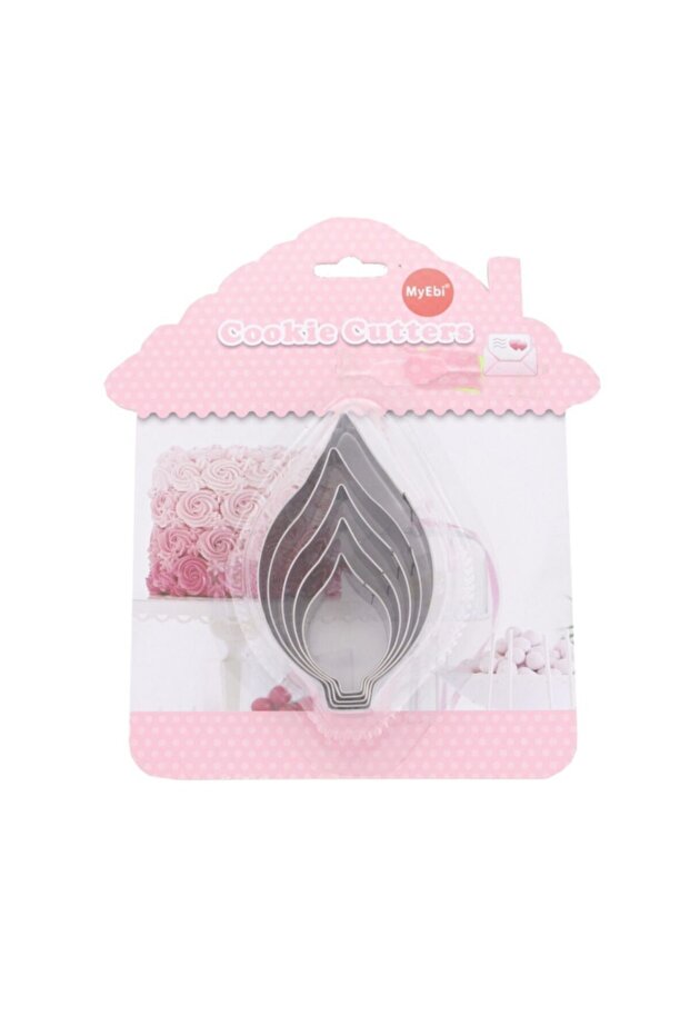 Cake Cookie and Pastry Mold Stainless Metal Set of 5 Drop Model