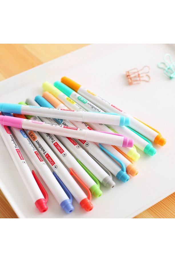 Twinliner Soft Çift Uçlu Pastel Işaretleme Kalemi Lemon Yellow No:02 - 3