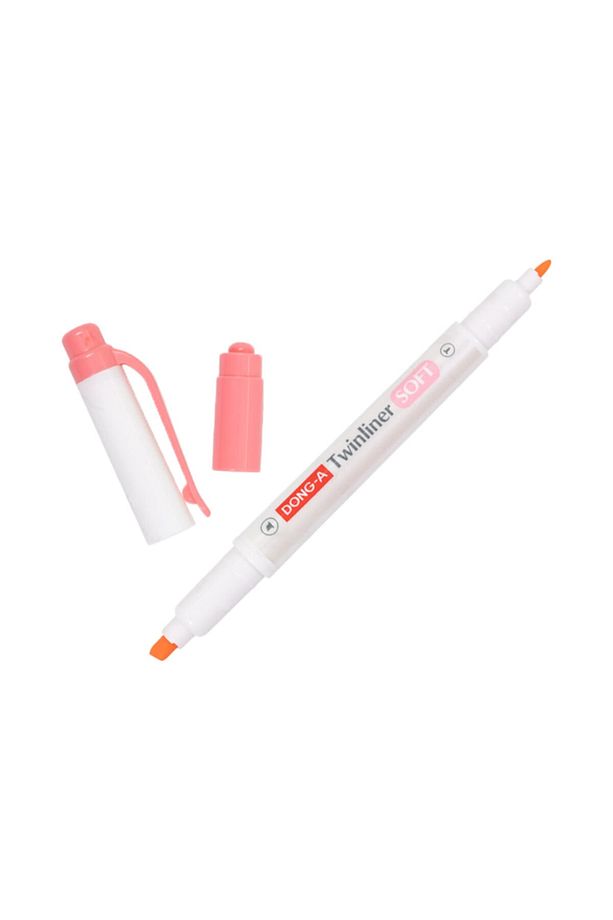 Twinliner Soft Çift Uçlu Pastel Işaretleme Kalemi Coral Pink No:12 - 1