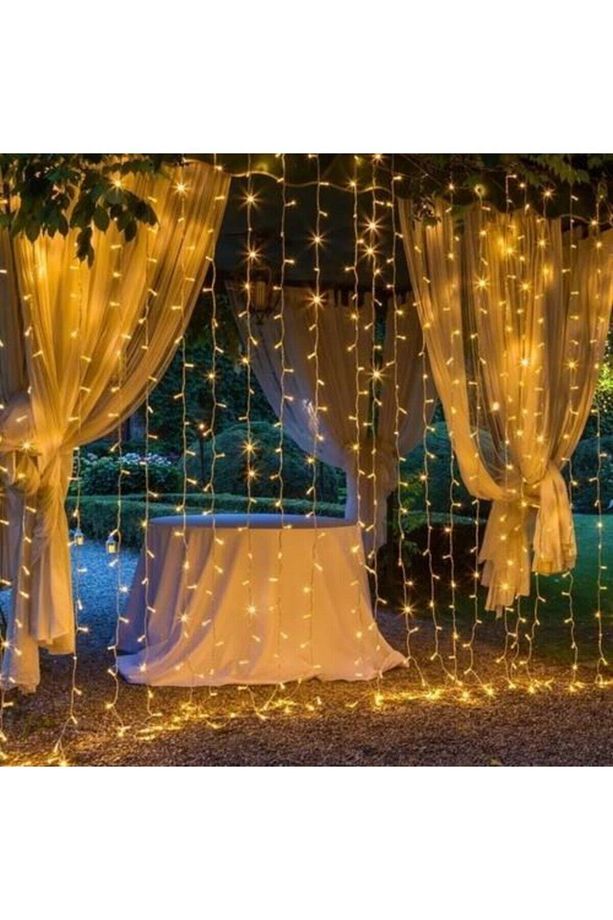 3x2 Metre Perde Led Animasyonlu 12 Saçaklı 240 Ledli Fişli 8 Fonksiyonlu - 7