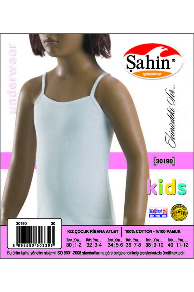 Girl's 100% Cotton Ribbed Athlete with Rope Strap - Economical Pack of 3