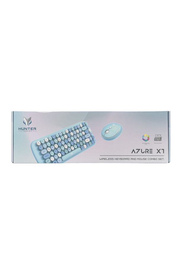 Azure Xt Retro Kablosuz Klavye Ve Mouse Setı - 3