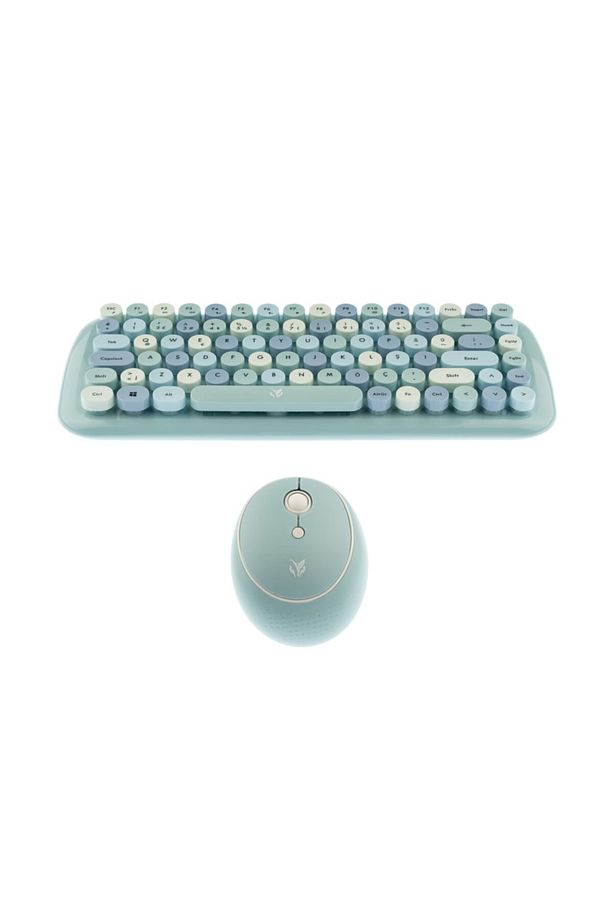Azure Xt Retro Kablosuz Klavye Ve Mouse Setı - 4