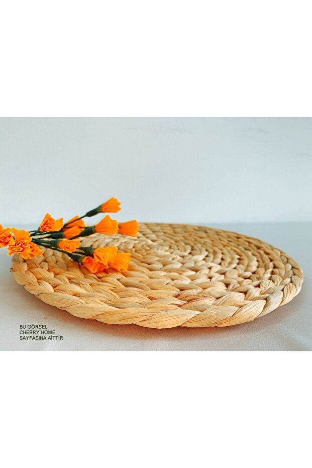 6 Adet Amerikan Hasır Servis Supla Örme Bambu - 4