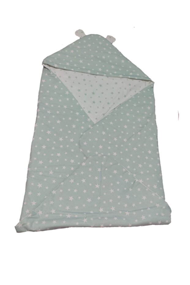 100% Cotton Baby Swaddle Quilt 100x100 Cm Mint Stars