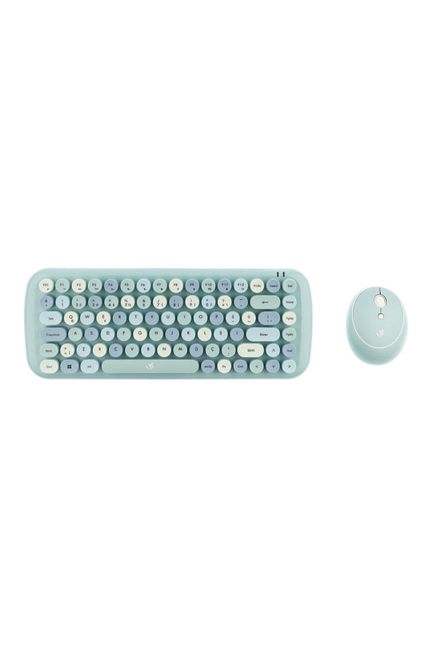 Azure Xt Retro Kablosuz Klavye Ve Mouse Setı - 2