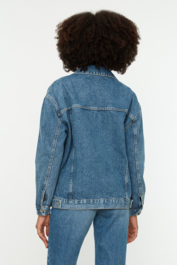 Mavi Oversize Trucker Denim Ceket TWOAW22CE0364 - 7