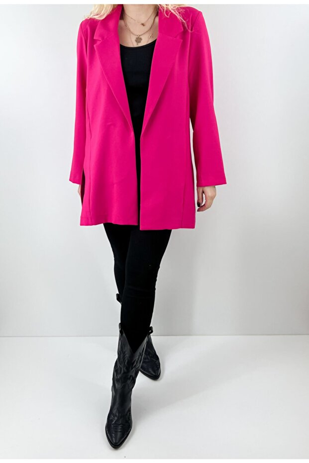 Fuşya Blazer Ceket - 1