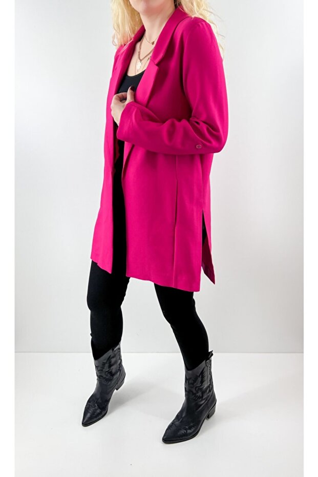 Fuşya Blazer Ceket - 3