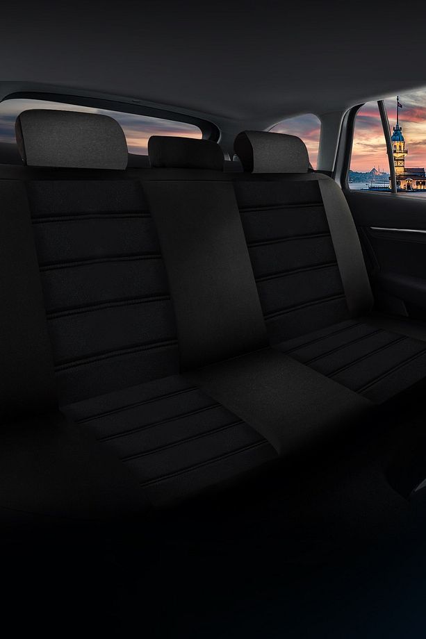 Skoda Scala 2018 Uyumlu 1+1 Siyah Tay Tüyü Koltuk Kılıfı Ts783 - 4