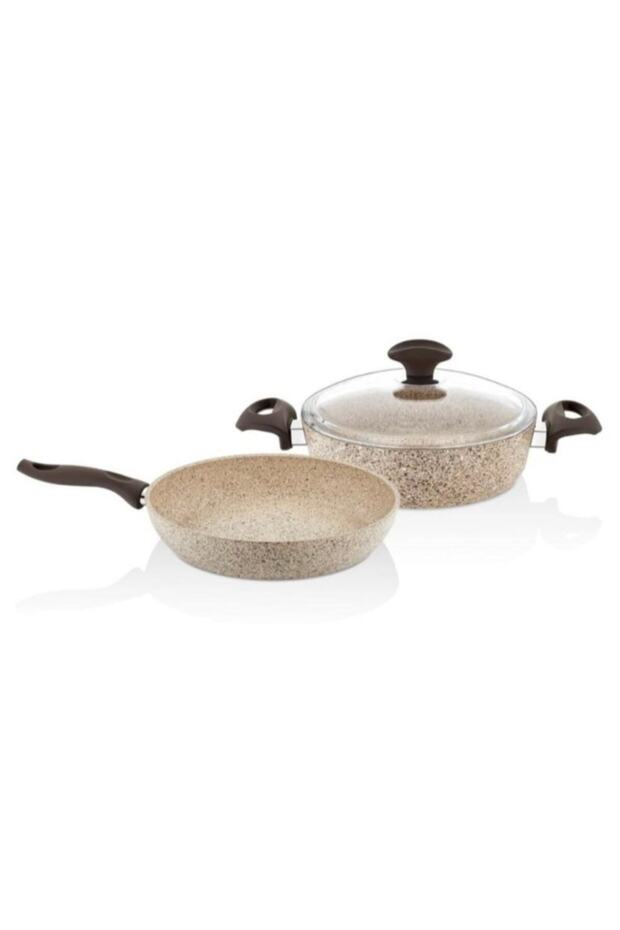 3 Parça Creamy Granit Tencere Seti - 1