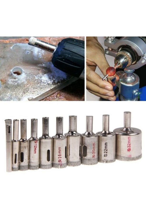 Cam Mermer Granit Fayans Delme 8mm Matkap Için Boru Tipi Elmas Uç Karot - 4