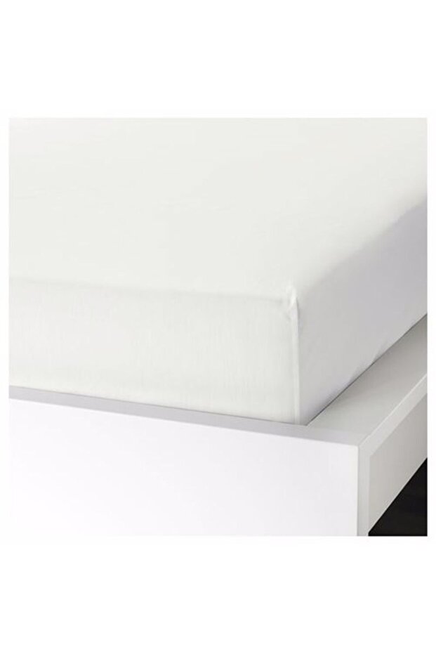 ملاءة سرير مطاطية فردية من Ullvide، باللون الأبيض - 1