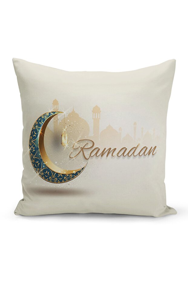 غطاء وسادة مطبوع رقميًا مزدوج الجوانب منقوش بشكل خاص لشهر رمضان