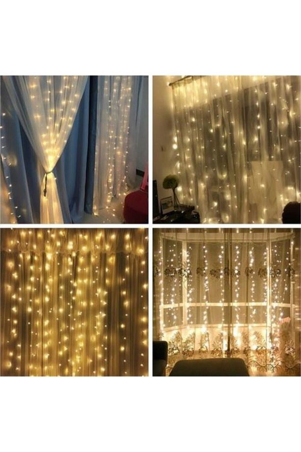 3x2 Metre Perde Led Animasyonlu 12 Saçaklı 240 Ledli Fişli 8 Fonksiyonlu - 8