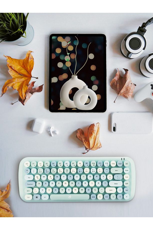 Azure Xt Retro Kablosuz Klavye Ve Mouse Setı - 6